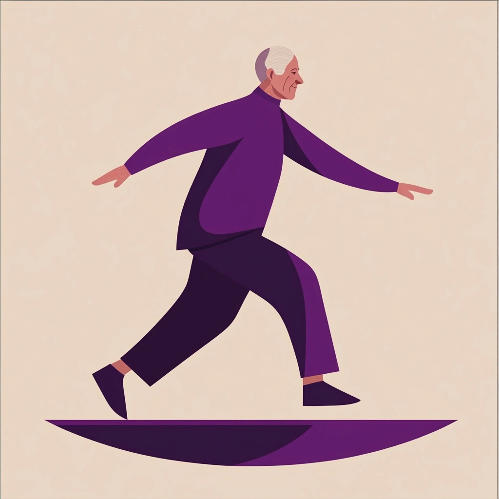 Людина демонструє хорошу рівновагу