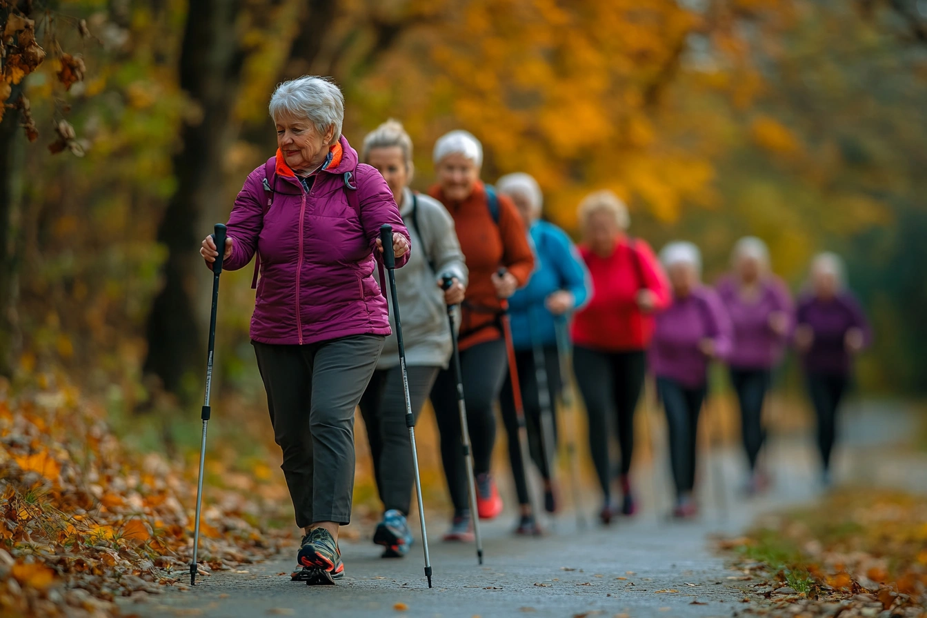 Скандинавська ходьба на свіжому повітрі