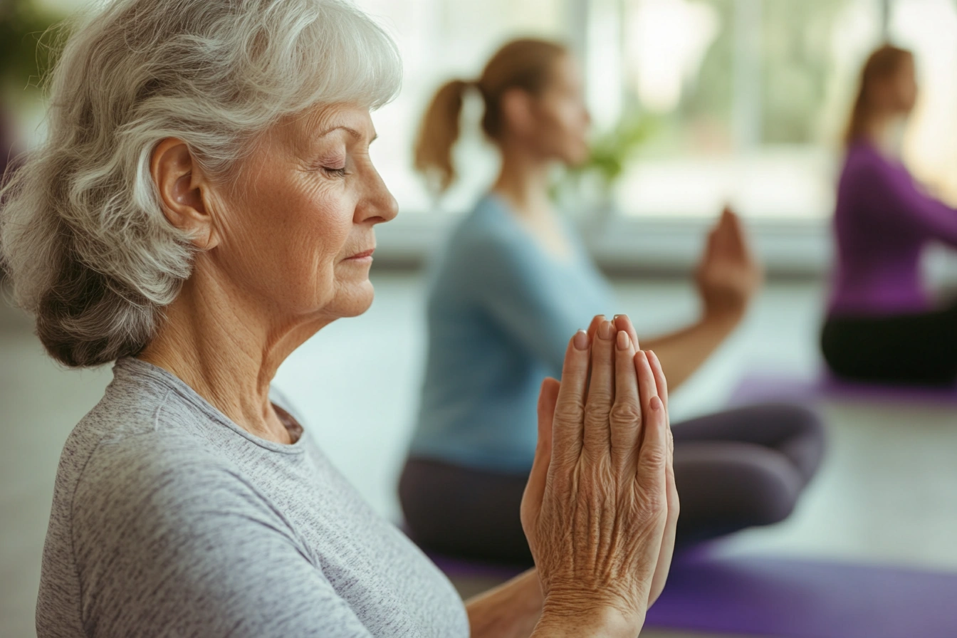 Заняття йогою для літніх людей